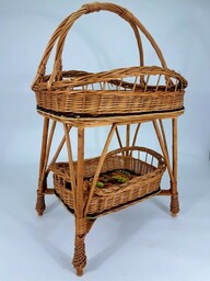 Stolik z wikliny - tacki barek 48x37x71 cm
