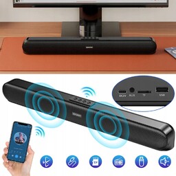 Głośnik Stereo Do Komputera Laptopa Fm Soundbar Tf