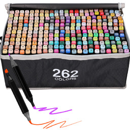 Zestaw markerów alkoholowych flamastry mazaki pisaki 262 sztuk