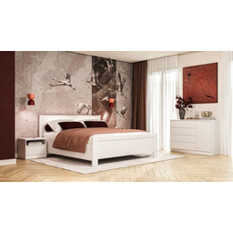 Łóżko New York 2.0 białe z oświetleniem Led