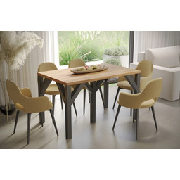 Stół drewniany DUNAJ 130-350x90 Dąb craft OUTLET
