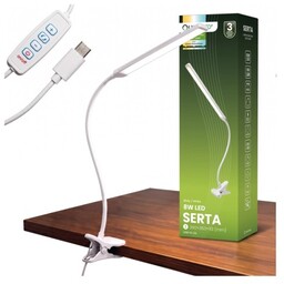 Lampka biurkowa LED giętka 8W CCT na klips