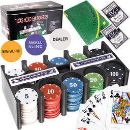 Texas Poker, Zestaw Do Pokera 200 Żetonów, Malatec