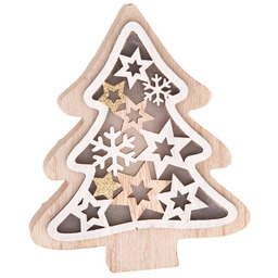 Drewniana choinka z oświetleniem LED Stellar, 13 x15,5