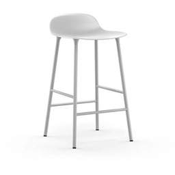 Normann Copenhagen - Stołek barowy Form H65 Steel/White