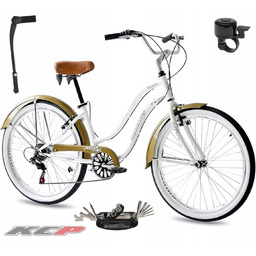 Rower Damski Miejski Koła 26" Odblaski Dzwonek Shimano