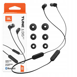Słuchawki Bezprzewodowe Jbl Tune 135BT Dokanałowe Czarne Bluetooth