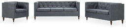 Elior Zestaw wypoczynkowy w stylu chesterfield James -