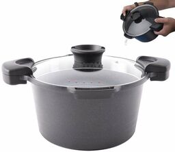 Garnek granitowy z pokrywką do odcedzania GRANDE 24