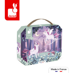 Puzzle w walizce Jednorożce 54 elementów Janod J02555