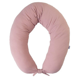 Babymatex Poduszka pozycjonująca Moon Muslin Muślinowa różowa pudrowa