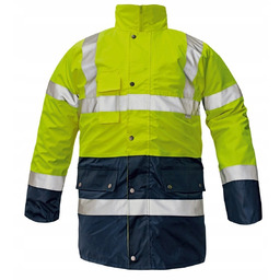 BIROAD - ocieplana kurtka wysokiej widoczności z taśmami