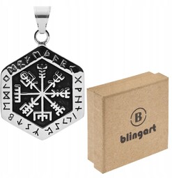 Zawieszka męska wisiorek KOMPAS Vegvisir stal chirurgiczna 316L
