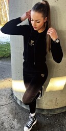 Dres welurowy czarny damski Furia