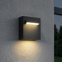 Zewnętrzna Lampa Lucande, Joril, czarny, taras, aluminium, nowoczesny