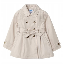 Płaszcz trencz wiązany beżowy dziewczęcy Mayoral 3413-33 r.
