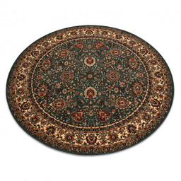 Dywan wełniany KASHQAI 4362 410 koło ornament zielony