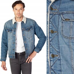 Lee SHERPA JACKET Medium OCIEPLANA KATANA DżINS