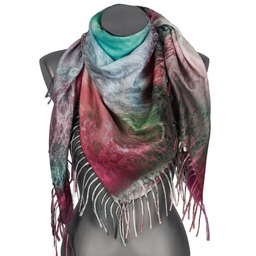 Chusta damska przejściowa OMBRE na prezent z frędzlami