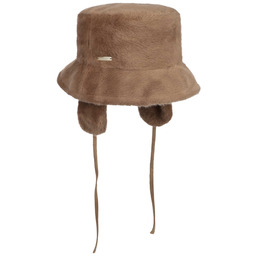 Kapelusz Damski Faux Fur Bucket by Seeberger, brązowy,