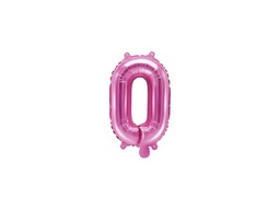 Balon foliowy litera "O" różowa - 35 cm