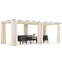 Pergola tarasowa Barbados 3x6 m z zasłonami Garden
