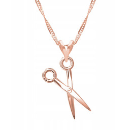 Naszyjnik Pozłacany z Nożyczkami Nożyce Nożyczki dla Fryzjerki