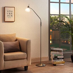 Lampa stojąca Gwendolin Lindby, aluminiowy / szary /