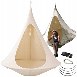 Fotel Wiszący Hamak Kokon Huśtawka Z Ogromną Poduszką