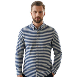 Koszula męska Tommy Hilfiger bawełniana w paski -M