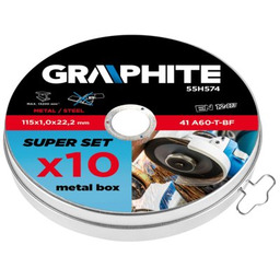 GRAPHITE Tarcza do cięcia 55H574 115mm (10 szt.)