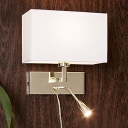 Lampa Ścienna Markslöjd, Savoy, biały, salon, tkanina tekstylia,