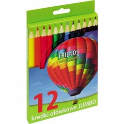 Kredki ołówkowe Jumbo, 12 kolorów