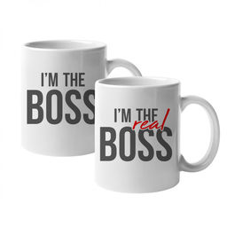 Kubki I''m the boss - I''m the real