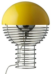 Verpan - Wire Lampa Stołowa Ø30 Chrome/Yellow
