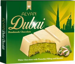Dubai Handmade White Chocolate Crunchy Knafeh Pistachio, dubajska