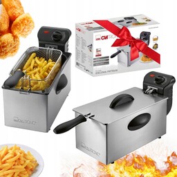 Frytkownica Olejowa Tradycyjna Frytownica Stalowa 2000W Szybka Mocna