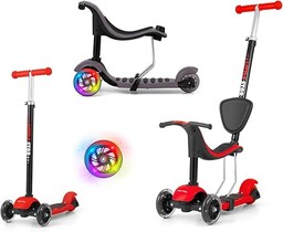 Hulajnoga trójkołowa balansowa dla dzieci 3w1 LED Scooter