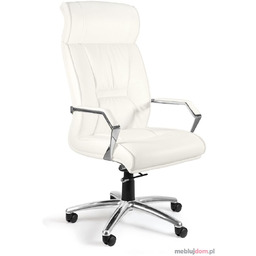 Fotel gabinetowy CELIO Unique Biały, Skóra