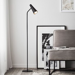 Lampa Podłogowa Markslöjd, Peak, czarny, salon, metal, nowoczesny