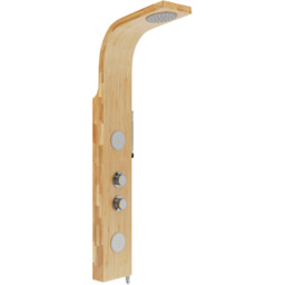 Corsan panel prysznicowy bambusowy Bali z chromowanym wykończeniem