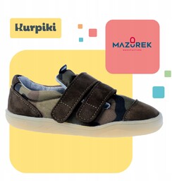 Mazurek 1371 barefoot kapcie tenisówki khaki moro