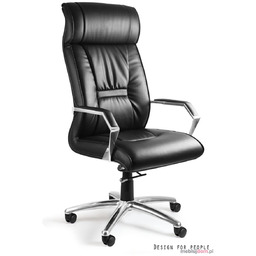 Fotel gabinetowy CELIO Unique Czarny, Skóra