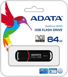 ADATA Pendrive UV150 AUV150-64G-RBK (64GB; USB 3.0; kolor