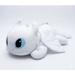 DUŻY PLUSZOWY BIAŁY SMOK 60 CM