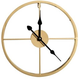 Dekoracyjny zegar ścienny z metalu w nowoczesnym minimalistycznym