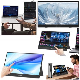 Monitor przenośny Do Laptopa Telefonu 15,6" Dotykowy Fhd