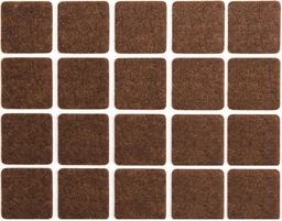 Vorel Podkładki filcowe 20x20 mm brązowe 74861