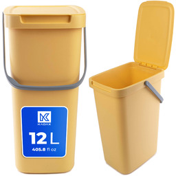 Kosz na śmieci Salans jasny żółty 12L