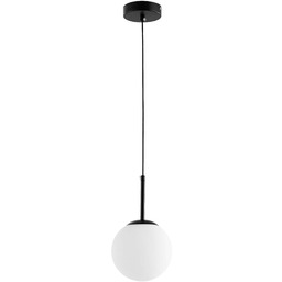 LAMPA WISZĄCA NOWOCZESNA CZARNA BIAŁA KULA FREDICA 15